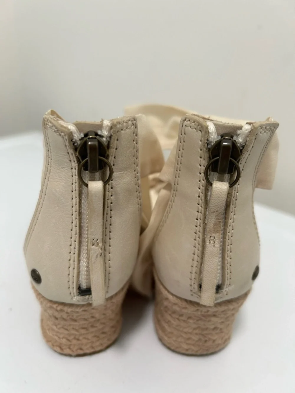 UGG Cream Espadrille Wedge Sandals